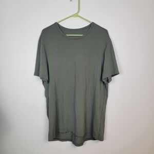 Lululemon Fundamental T Shirt Olive Green Cotton Blend Men's XL